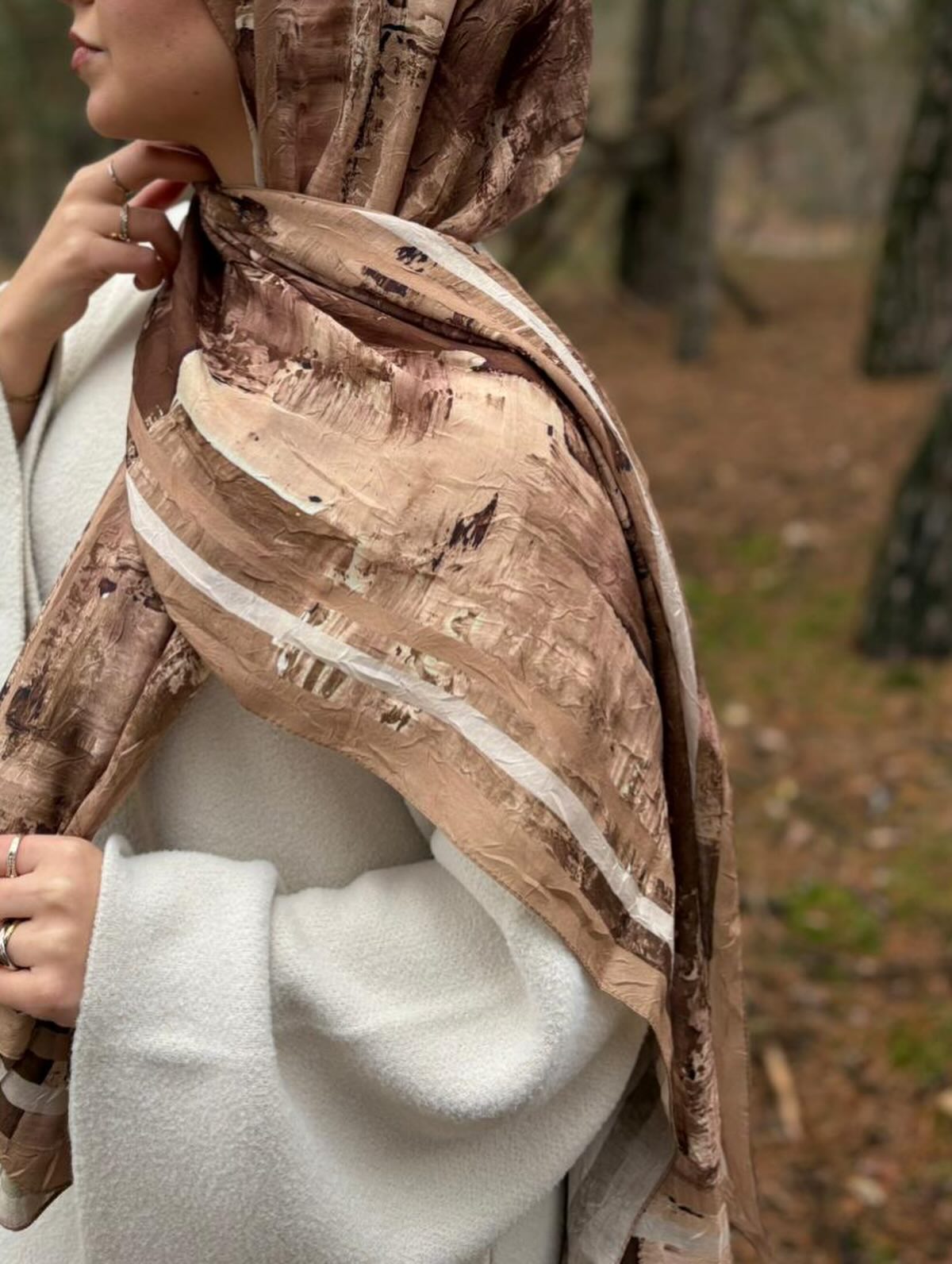 Crinkle Sjaal – Bruin