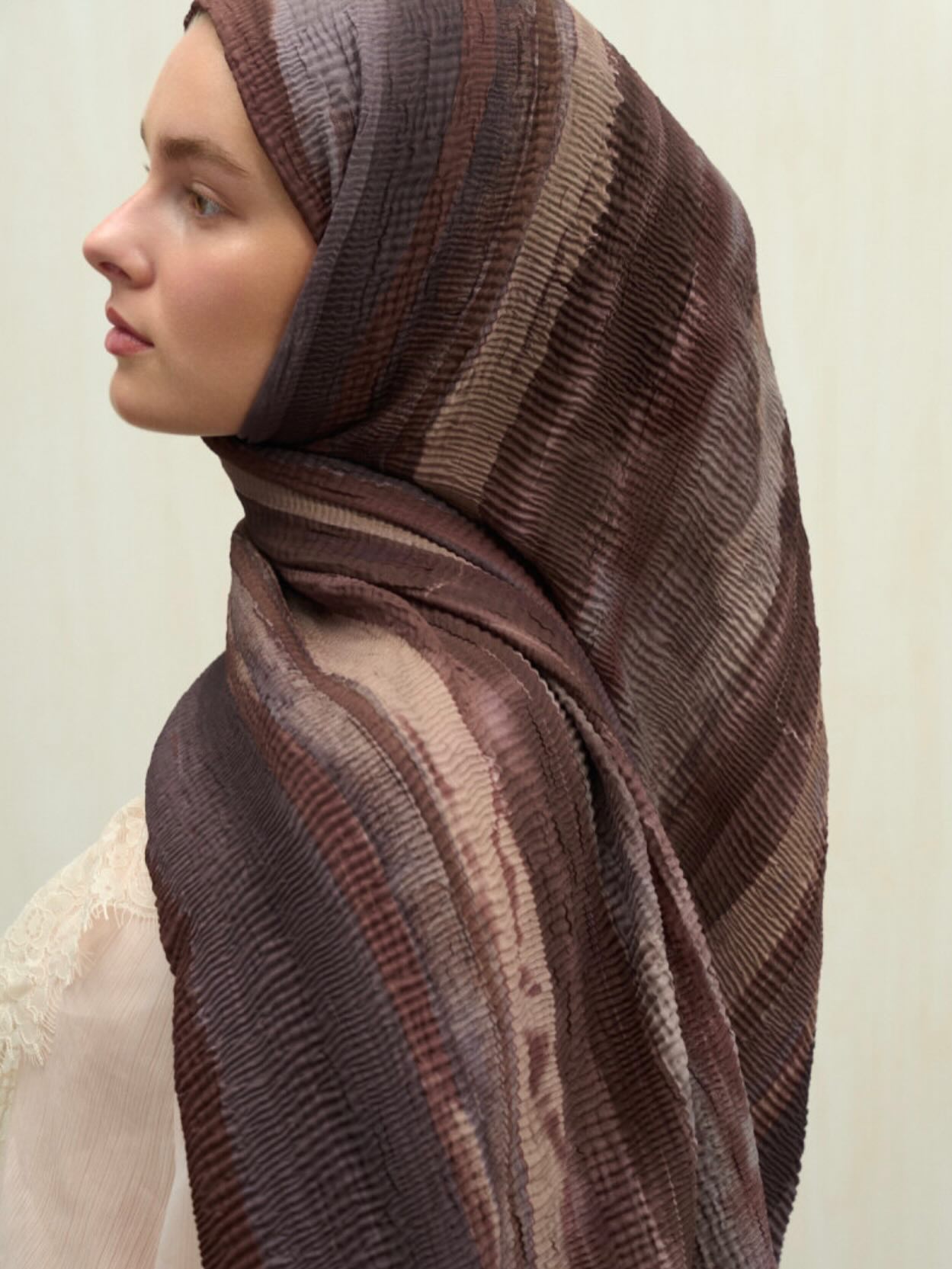 Mousseline Sjaal – Bruin