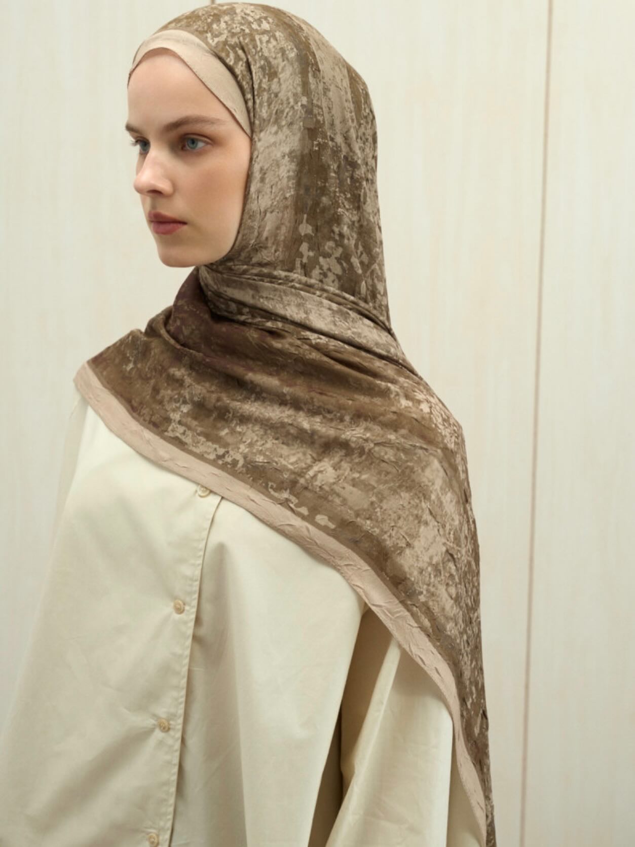 Crinkle Sjaal – Kaki